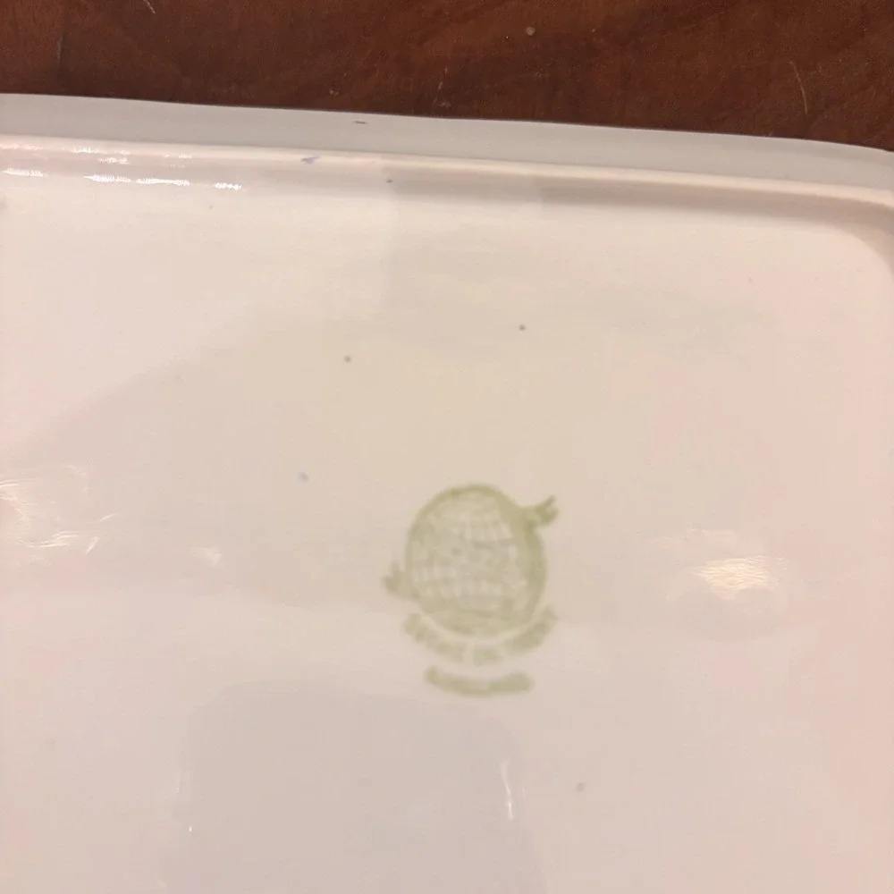 Antique Grimwades Stoke on Trent England Rose Floral Cheese Butter Dish & Cover